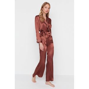NWT Trendyol Women Middle Woven Pajama Set